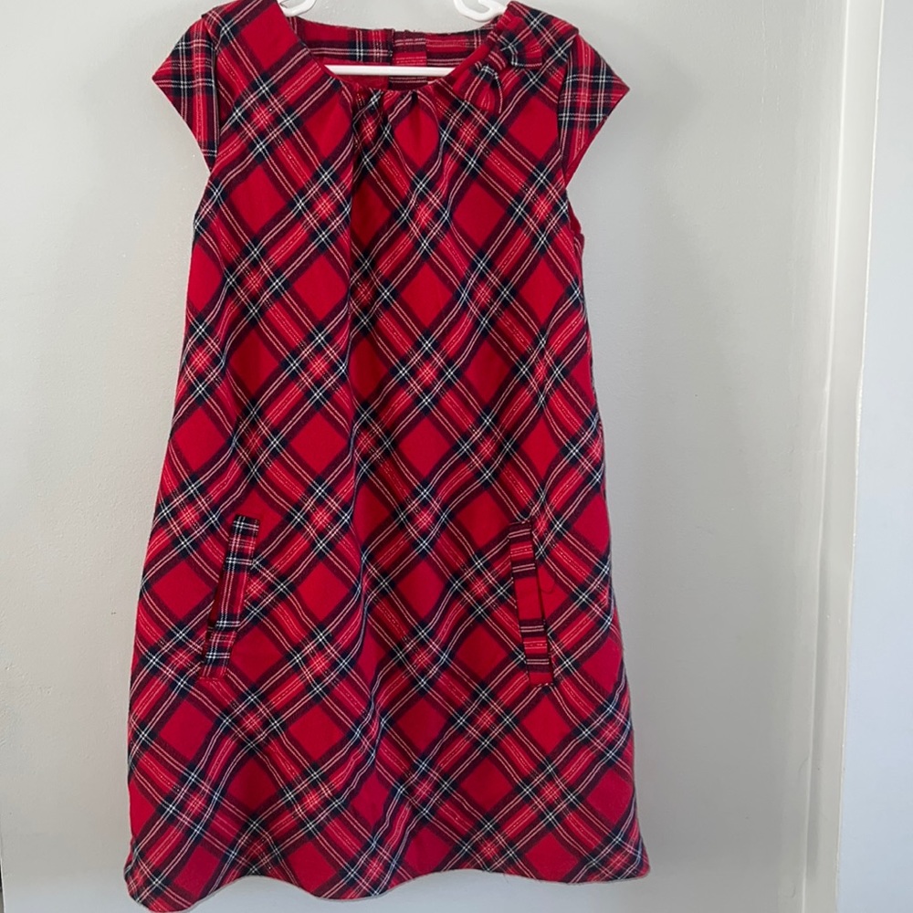 Plaid Christmas Dress with Pockets, H&M size 8-9yo